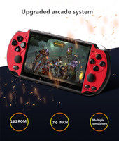 Console de jeu portable X12 Plus 16G 7 pouces avec caméra MP5 LCD rechargeable, contrôleur de jeu portable 64 bits, 6800 jeux intégrés