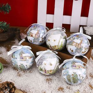 Décorations de Noël transfrontalières en stock : Boules imprimées Bonhomme de neige à suspendre pour sapin de Noël, 7 pièces par boîte - Product Image 2
