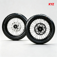 Kit de jantes Sur Ron Light Bee LBX 17 pouces en alliage CNC 7075, chrome argenté, pneus route avant et arrière, kit de course pour moto électrique tout-terrain