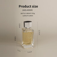Flacon de parfum en verre givré avec logo personnalisé, 100 ml, flacons de luxe avec pompe pulvérisatrice pour huile de parfum, flacon pulvérisateur avec emballage en boîte