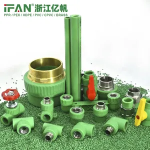中国サプライヤー IFAN 緑色 Ppr パイプ継手 Pp チューブ配管材料プラスチック蛇口継手水道管