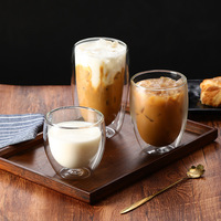 Tasses à café en verre à double paroi en borosilicate de haute qualité, forme d'œuf, style créatif, résistantes à la chaleur, compatibles micro-ondes et lave-vaisselle, unisexe