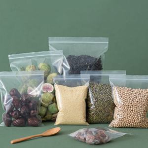 透明なPE素材のカスタム印刷プラスチックジップロックバッグ、食品用ジッパーロック包装袋、ロゴ入り - Product Image 2