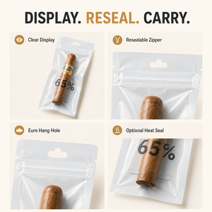 Bolsas de Embalaje con Cierre Hermético Reciclables de Grado Alimenticio para Cigarros, Desodorantes, Chicles y Otros Alimentos - Product Image 5