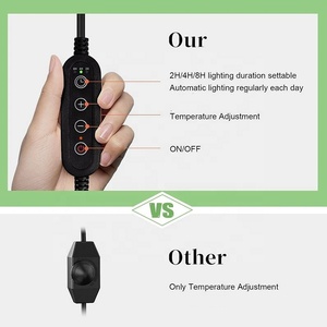 Penjepit pemanas matahari penyu logam mewah, dengan waktu otomatis siang & UVa dudukan lampu pola padat kotak ukuran kecil dikemas - Product Image 5