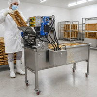 Vollautomatische elektrische Honigwaben-Entdeckelungsmaschine für Imker, 180 Stück/h, 220V, 304 Edelstahl, professionelle Bienenstock-Rollen-Entdeckelungsmaschine