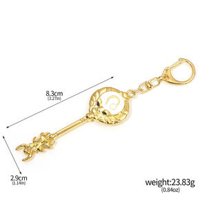 Vente en gros de porte-clés en métal créatifs sur le thème de l'anime, 12 designs, <span class=keywords><strong>Fairy</strong></span> <span class=keywords><strong>Tail</strong></span>, les douze constellations, pendentif de voiture en or - Product Image 4