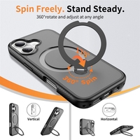 Étui de téléphone magnétique avec support rotatif à 360 degrés pour iPhone 18 Pro Max, iPhone 17 Pro, iPhone 16 Pro – Coque antichoc au toucher mat