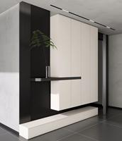 Armoire à chaussures à porte d'entrée personnalisée adopte l'armoire à chaussures en panneaux de particules rangement casier multifonctionnel armoire d'entrée du salon