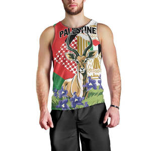 Gratuit Palestine Hommes Débardeur Aigle de <span class=keywords><strong>Saladin</strong></span> Vente en gros Polyester Débardeur sans manches pour homme Personnalisé - Product Image 4