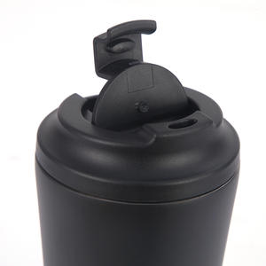 Gobelet en acier inoxydable à double paroi isolé recyclable de 12 oz Tasse à café de voyage réutilisable avec couvercle anti-fuite pour le camping Tasses de 12 oz - Product Image 2