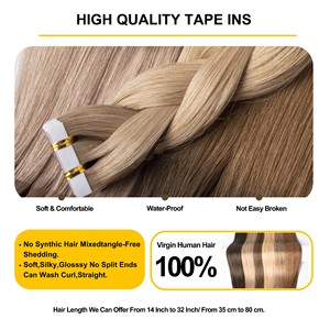 Honor Hair Ingrosso Extension di Capelli Umani con Nastro Adesivo, Stile Invisibile, Colore Balayage <span class=keywords><strong>Mix</strong></span>, Capelli Europei - Product Image 5