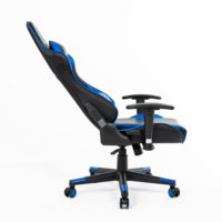 Silla de ordenador de PC de cuero Pu azul de bajo precio, silla de oficina ergonómica giratoria ajustable para juegos