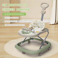 Kursi Perawatan Bayi Multi-Fungsi dengan Musik, Walker Bayi Lipat dengan Kapasitas 20KG Terbuat dari Rangka Plastik