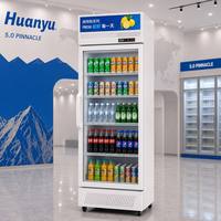 Réfrigérateur commercial vertical transparent sans givre pour la vente de produits alimentaires et de boissons