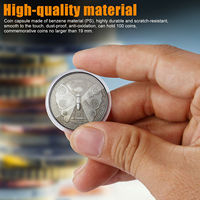 Capsule de pièces de monnaie de tailles riches boîte de rangement collectée boîte de rangement en plastique boîte de pièces de défi