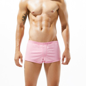 Shorts de bain mi-taille en coton tricoté respirant 180g pour hommes, style décontracté, avec cordon de serrage, vente en gros usine <span class=keywords><strong>SEOBEAN</strong></span>/hibin - Product Image 2