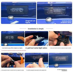 Lampu Proyeksi Plat Nomor Ghost Light 2025 untuk Tesla Model 3/Y, Lampu Dekorasi Mobil Belakang 12V, Lampu Tanah Pengganti - Product Image 5