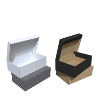 Boîte à chaussures pliable personnalisée en gros, boîte à chaussures portable pour l'expédition, boîte à chaussures en papier kraft avec poignée