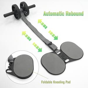 Yeni Çift Sessiz EVA Karın Kası Tekerleği Evde Fitness Ekipmanı Erkekler Kadınlar İçin Kas Geliştirme Kıvrılma Aleti Çift Silindirli - Product Image 2