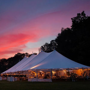 Carpas de aluminio para bodas y eventos al aire libre, con capacidad para 100 personas, tipo pagoda, con toldo, de 20 x 40 pies, con techo alto. - Product Image 1