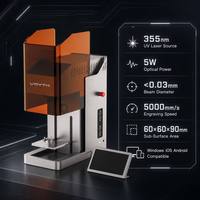 Máquina de Marcado Láser UV de 5W 355nm, Grabador Láser UV para Vidrio, Cristal, Plástico y Marcado Fino