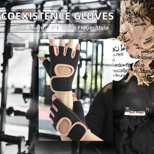 Gants de musculation unisexes en polyester pour haltérophilie et entraînement de force, à doigts ouverts, pour la protection des mains en salle de sport à domicile - Product Image 6