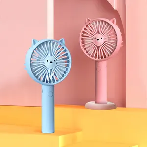 Taşınabilir yaz Mini açık Fan elektrikli yelpaze yurt ofis sessiz şarj edilebilir el fanı