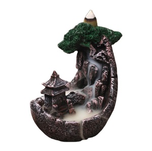 Porta Incenso in Ceramica a Cascata per Coni, Bruciatore a Riflusso, Diffusore Anti-Odore per Bakoor, Decorazione Casa, Set Regalo - Product Image 1