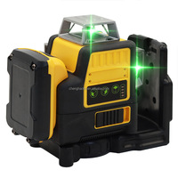 Niveau laser industriel professionnel à 12 lignes, laser vert 3D, haute précision, auto-nivelant