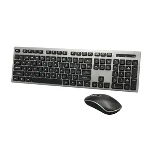 Juego de teclado y ratón para ordenador, conjunto de teclado inalámbrico de 2,4 GHz y ratón para portátil, Macbook KMSW-112, listo para enviar