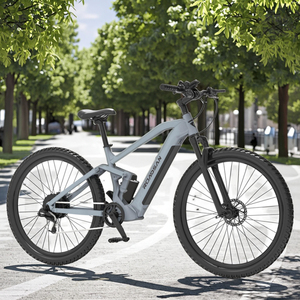 Vélo de ville électrique avec cadre en alliage d'aluminium de 29 pouces, <span class=keywords><strong>moteur</strong></span> numérique sans balais de 48V, 500W, vélo hydraulique à batterie au lithium de 8 vitesses de 15Ah - Product Image 2