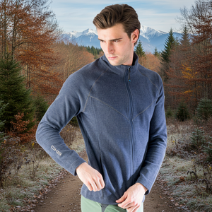 ERNICI Polartec cappotto da uomo Plus Size inverno autunno chiusura a cerniera antivento con cappuccio ricamato in maglia - Product Image 3