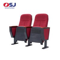 Chaise d'auditorium moderne OSJ avec tablette d'écriture, mobilier de théâtre, salle de conférence scolaire, chaises inclinables pour cinéma, utilisation hôtelière