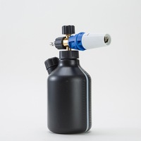 Lance à mousse haute pression 1,5 L à remplissage latéral 2024, connecteur rapide 1/4'', canon à mousse noir avec mesure pour lavage auto