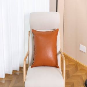 Coussins, canapés, tabourets, oreillers, décorations d'intérieur couleur unie, oreillers en peluche PU pour salon – Vente chaude directe usine - Product Image 2