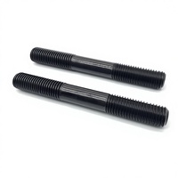 Double-end Carbon Steel Threaded Rod M14-M30 DIN975 Standard Metric Thread Grade 8.8 Black Zinc Plated Finish None Nuts