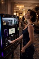 Distributeur de parfum intelligent 100 ml, conforme ADA, écran tactile, mural, avec réseau 4G et SDK