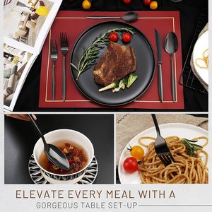 Ensemble de couverts en métal de qualité supérieure, inoxydable et résistant à la chaleur, idéal pour les événements sociaux et les repas paisibles en cuisine, offrant une utilisation régulière - Product Image 6