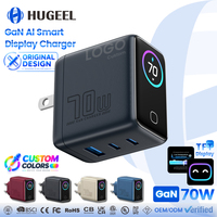 Chargeur de téléphone de type C 70W de haute qualité, adaptateur de voyage portable GaN, charge rapide PD, chargeur mural USB C pour ordinateur portable