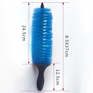 Car <b>Wheel</b> <b>Brush</b> 8.5X37Cm Blue PP Material For Tire Cleaning - Product Image 1