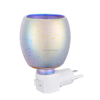 Chauffe-cire électrique en verre 3D, Style feux d'artifice, décoratif, populaire, brûleur de cire, lampe, veilleuse