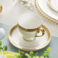 PITO Ensemble de dîner à bordure dorée en relief, assiette en céramique, ensemble de vaisselle pour banquet de mariage à bordure dorée, ensemble de dîner de luxe en porcelaine osseuse