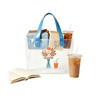 Sac fourre-tout pliable imperméable en plastique de haute qualité, sac de courses réutilisable