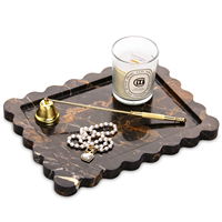 Plateau en marbre haut de gamme pour les équipements de salle de bain et l'organisation de bijoux Décoration intérieure moderne