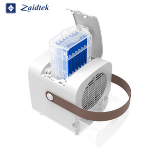 พัดลมไอน้ำแบบพกพาขนาดเล็ก เครื่องทำความเย็น พัดลมน้ำพลังงานแสงอาทิตย์แบบชาร์จไฟได้ พร้อมแบตเตอรี่ 2000mAh และไฟส่องสว่าง - Product Image 4