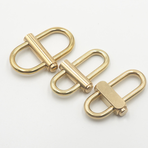 황동 클래식 스트랩 락 키링 가죽 벨트 및 가방용 타원형 고리 - Product Image 4