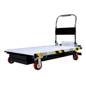 호텔용 300KG 휴대용 전동 시저 포크 슬라이드 레일 이동식 카트 유압 리프트 차량 화물 취급 및 상하차용 - Product Image 6