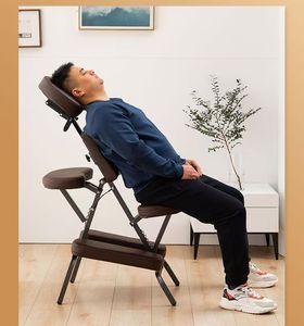 เก้าอี้นวดพับได้โครงโลหะหุ้มหนัง PU สำหรับใช้ในสปา สักคิ้ว ทำเล็บ ใช้ในห้องนั่งเล่นและห้องนอน - Product Image 2