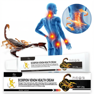 Unguento Personalizzato con LOGO per Dolori al <span class=keywords><strong>Ginocchio</strong></span>, Schiena, Ossa, Lombalgia, Tallone, Gambe, Muscoli e Articolazioni, 20g, Crema Analgesica al Veleno di Scorpione, Balsamo Antidolorifico - Product Image 2